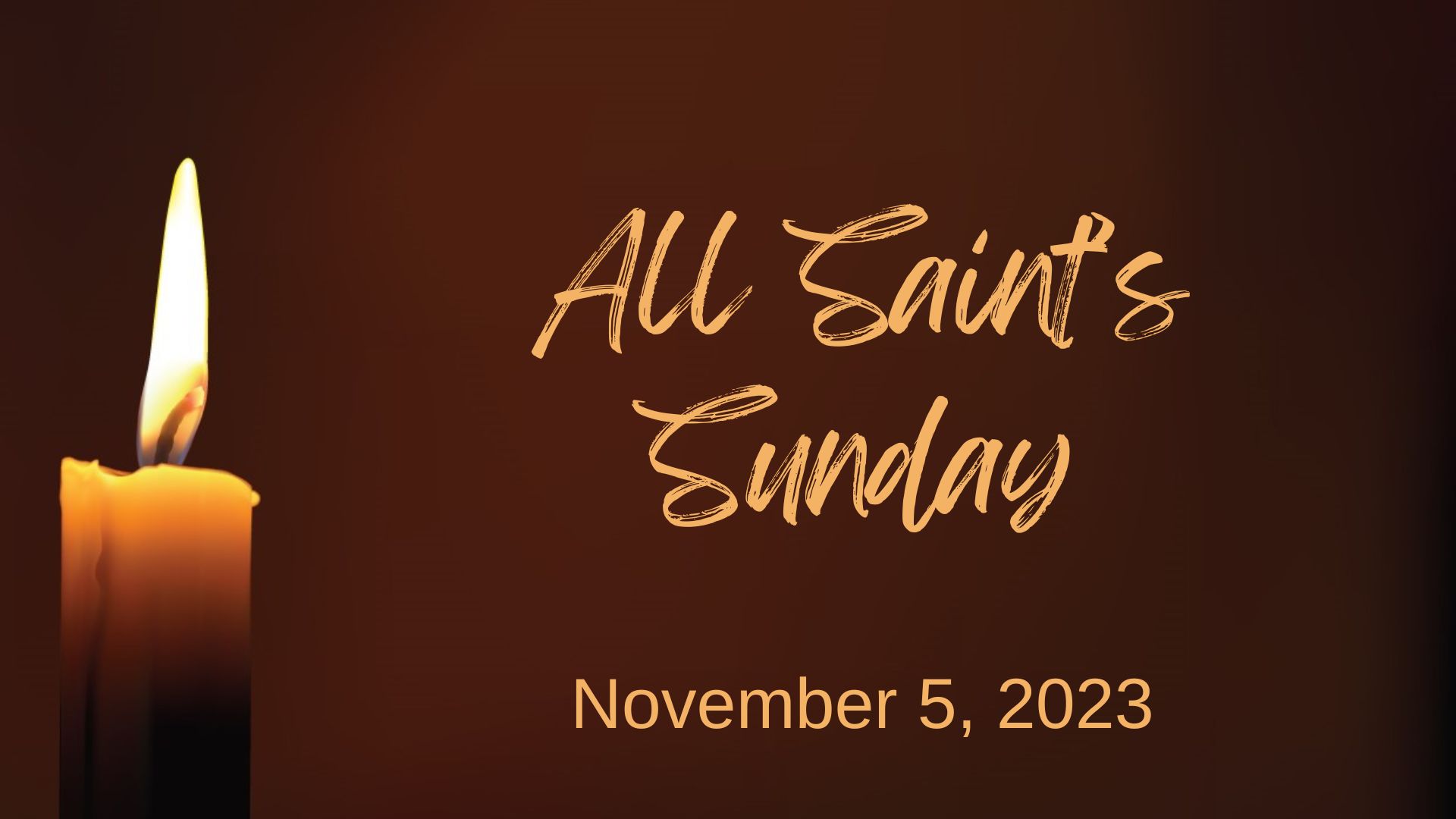 All Saint's Sunday